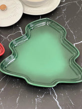 Load image into Gallery viewer, Le Creuset Christmas Tree Cookie Plate (Artichaut / Cerise)
